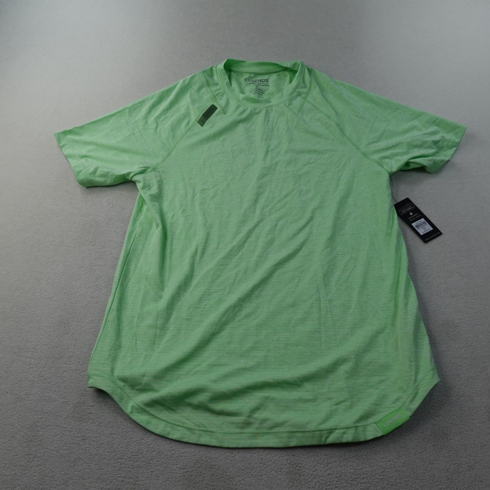 Legends Enzo Tee Shirt Mens Medium Green Performance Muscle Gym Stretch